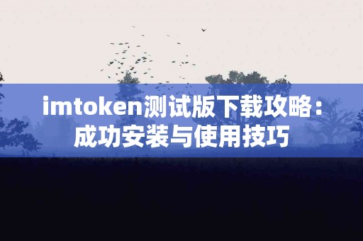 imtoken测试版下载攻略：成功安装与使用技巧